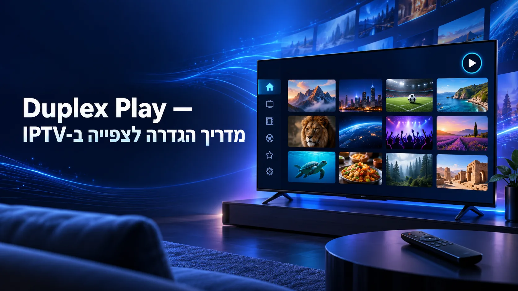 duplex play — Duplex Play — מדריך הגדרה לצפייה ב-IPTV