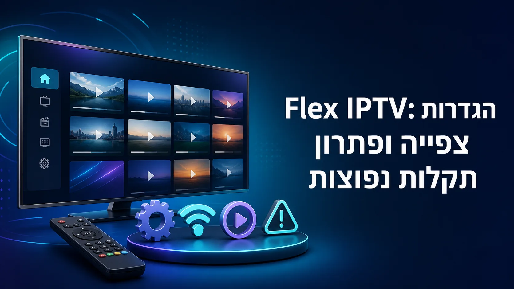 Flex IPTV: הגדרות צפייה ופתרון תקלות נפוצות