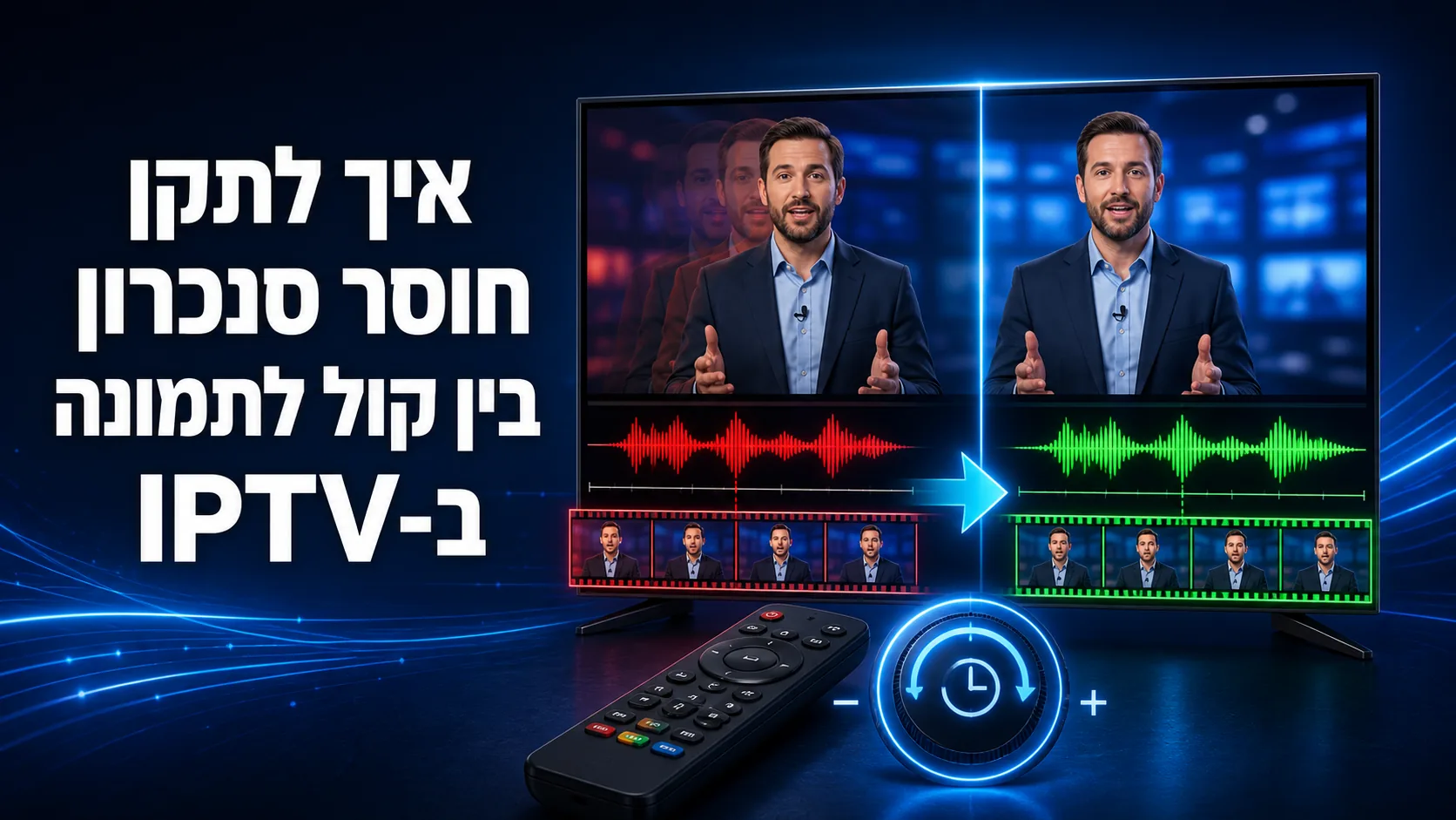 איך לתקן חוסר סנכרון בין קול לתמונה ב-IPTV