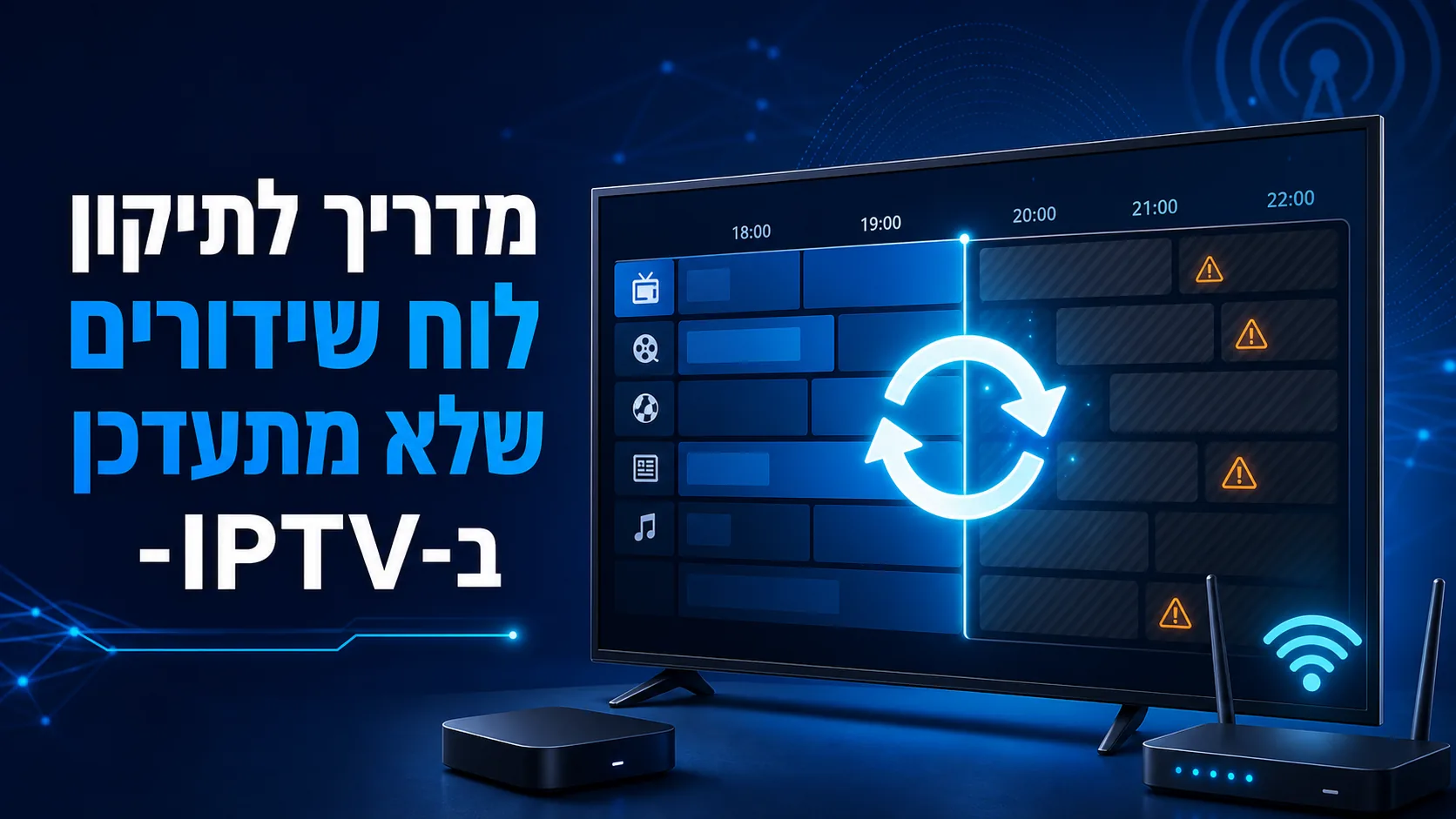 מדריך לתיקון לוח שידורים שלא מתעדכן ב-IPTV