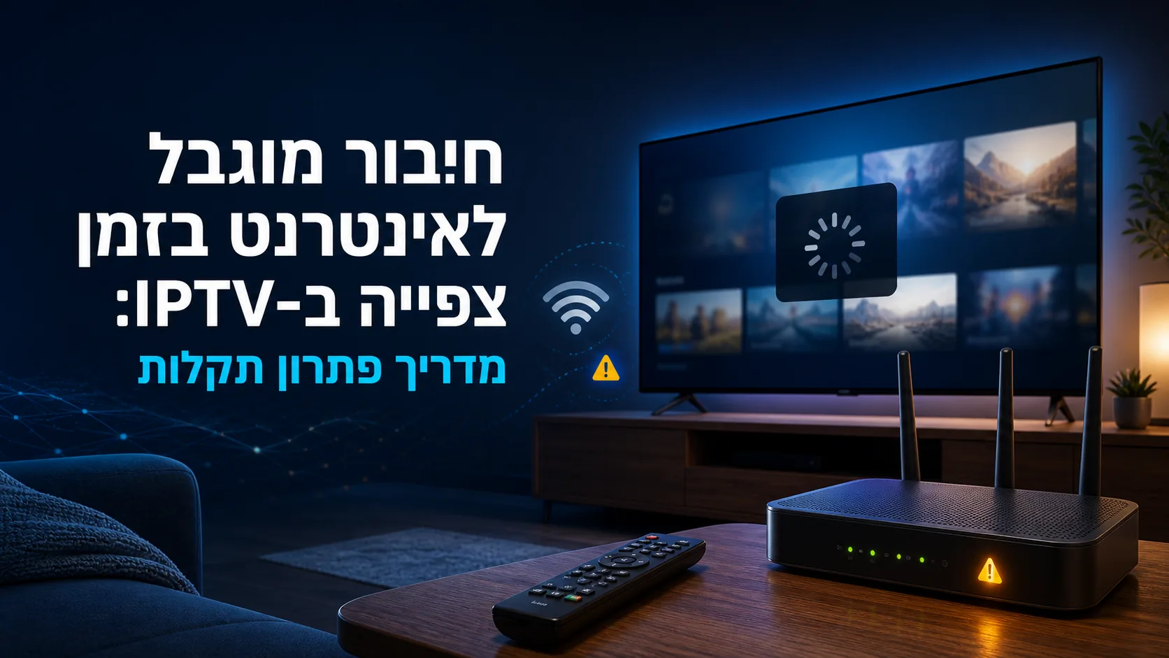 חיבור מוגבל לאינטרנט — חיבור מוגבל לאינטרנט בזמן צפייה ב-IPTV: מדריך פתרון תקלות