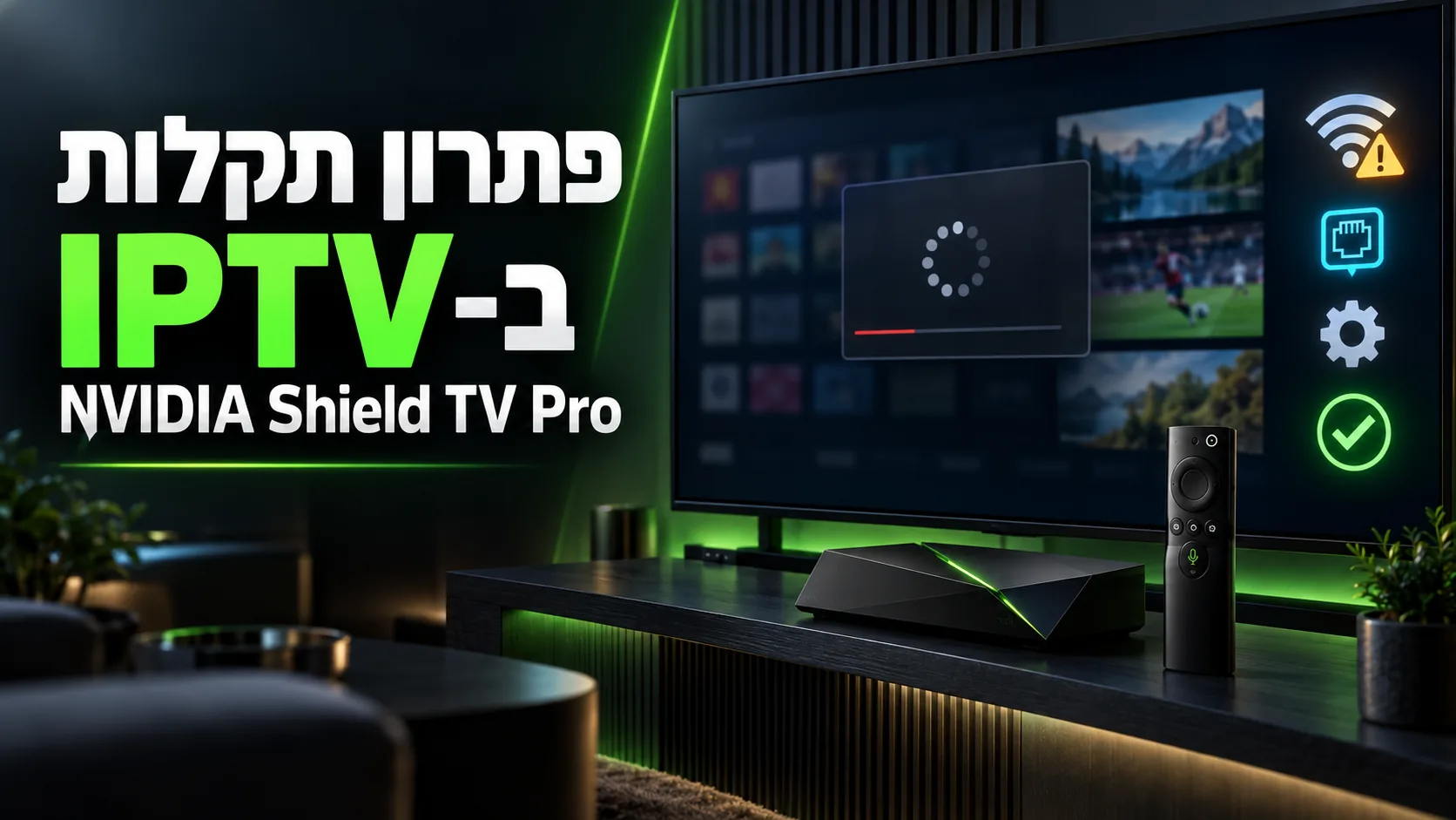 פתרון תקלות IPTV ב-NVIDIA Shield TV Pro