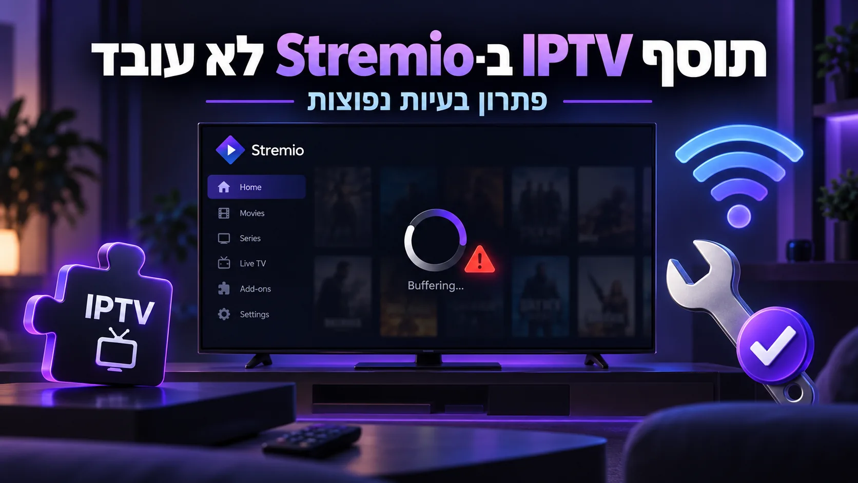 iptv stremio addon — תוסף IPTV ב-Stremio לא עובד: פתרון בעיות נפוצות