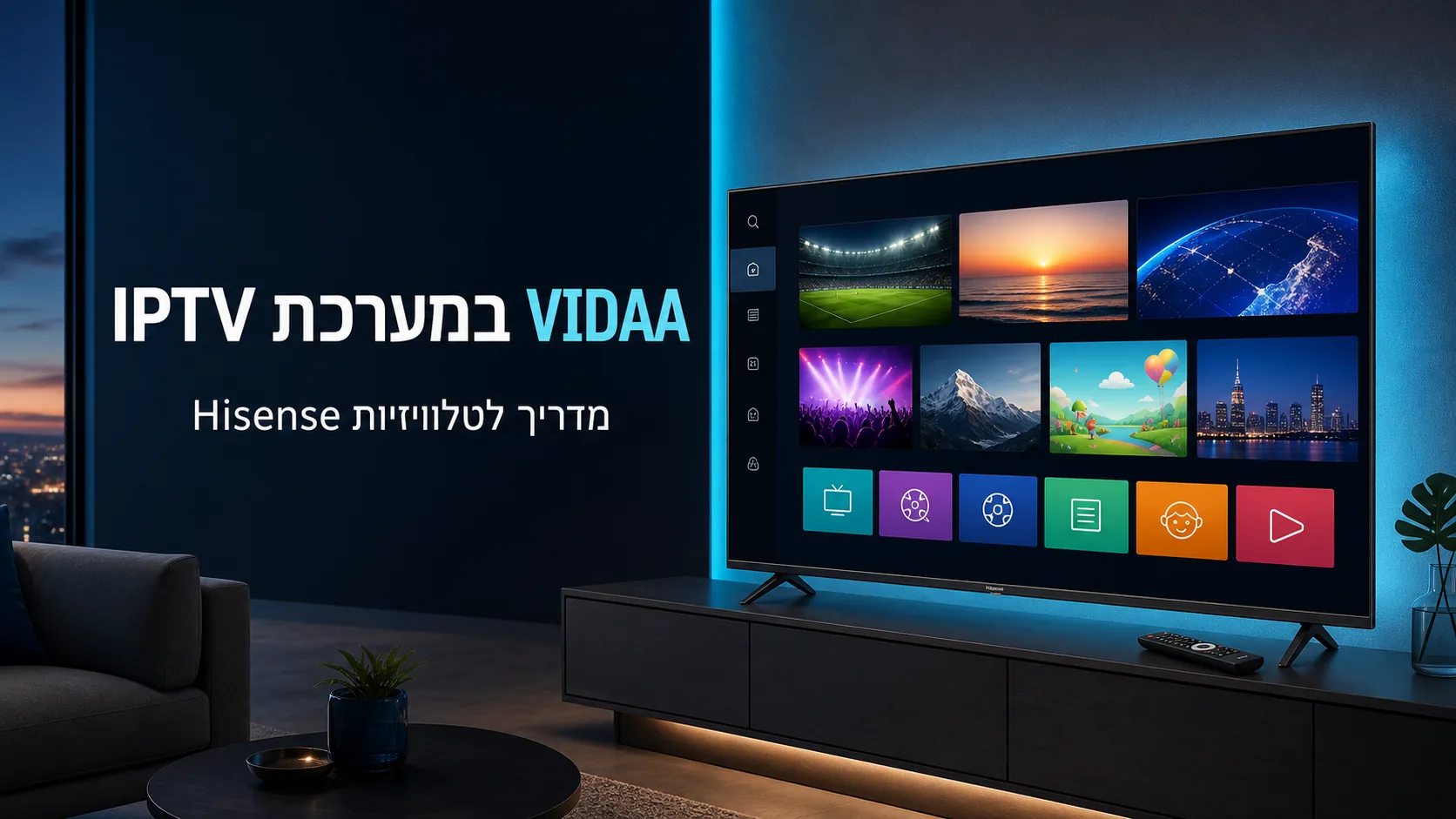 vidaa iptv — IPTV במערכת VIDAA: מדריך לטלוויזיות Hisense
